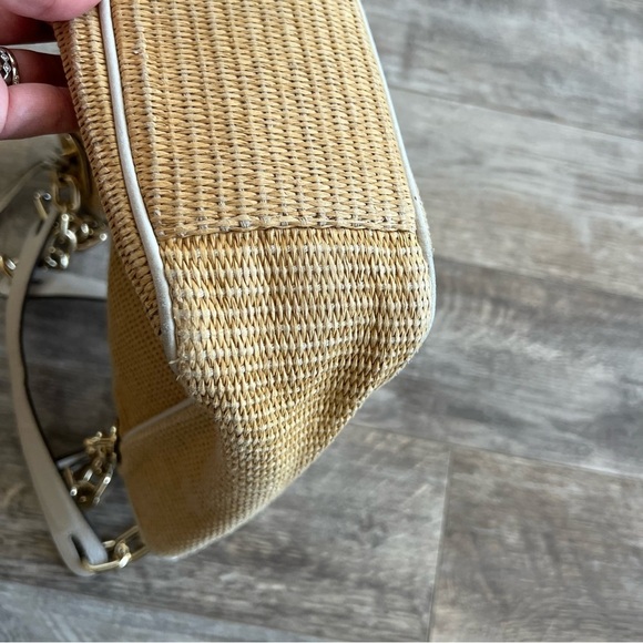 Michael Kors Straw Raffia Shoulder Bag with Gold Handles - Picture 14 of 16